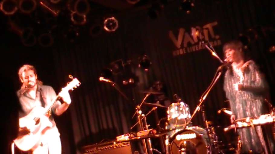 Onstage with 'Haco' in Kobe back in 2010.